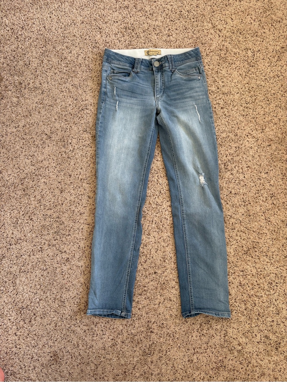 Light Wash Distressed Democracy AbTechnology 8 Jeans - Blue